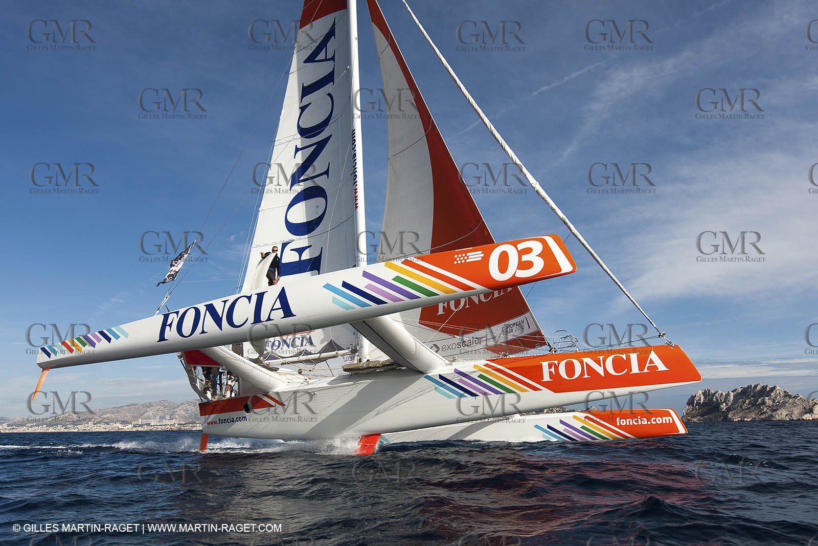 27 09 2012 - Marseille (FRA,13) - Alpari World Match Race Tour - Match Race France 2012 - Day 3 - Quarter finals - Matc Racing specialists sail on Foncia