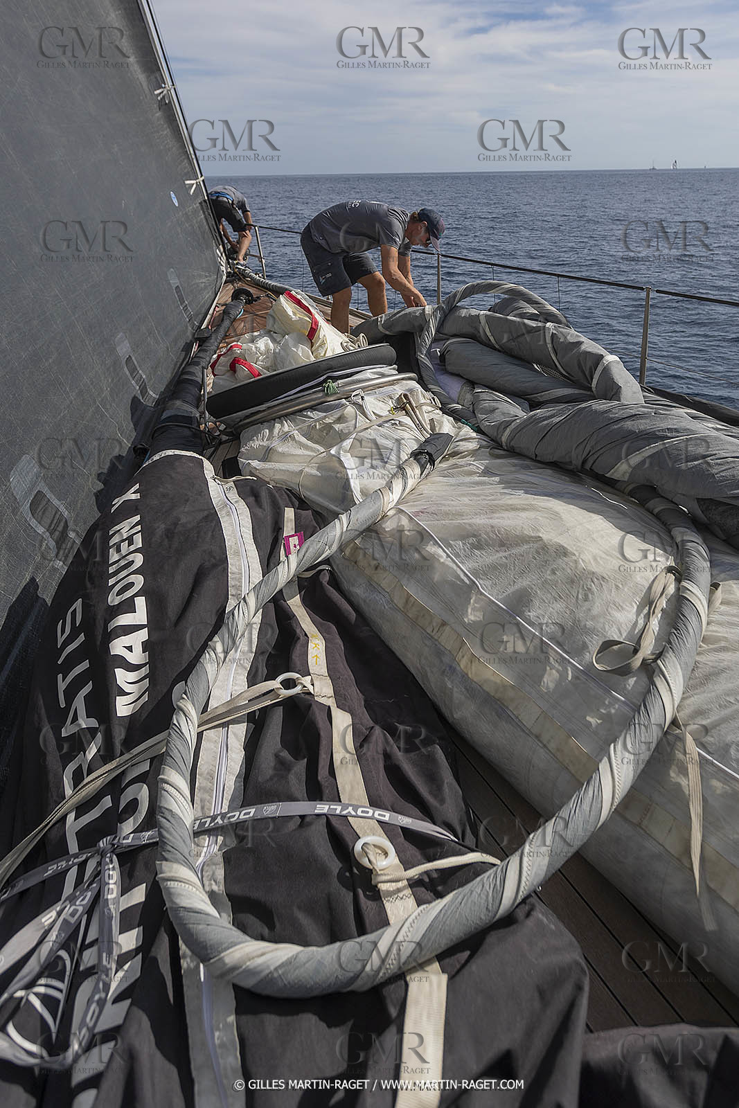 03 10 2022, Saint-Tropez (FRA,83), Voiles de Saint-Tropez 2022,  entraînement des maxis, A bord de Sipirit of Malouen X