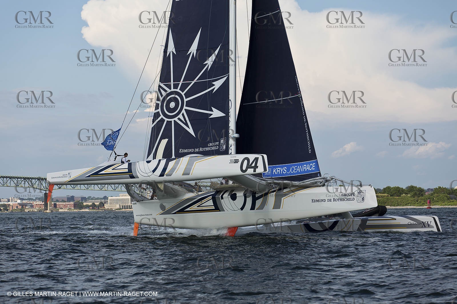 02 07 2012 - Newport (RI) -start of the Krys Ocean Race pre-event sailed between Newport and New York, Gitana XV