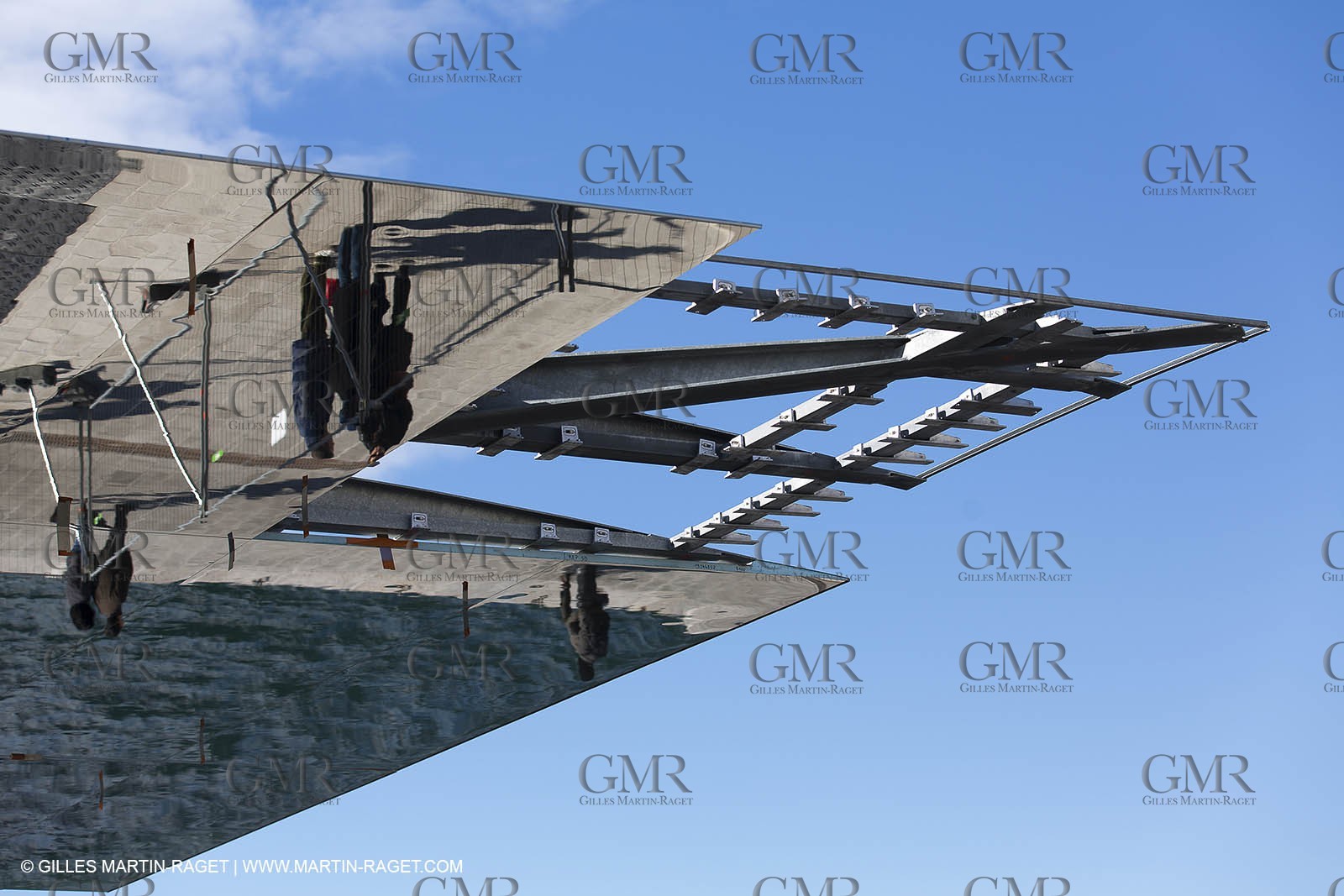 04 02 2013 - Marseille (FRA,13) - Vieux Port (historical port) refit - Works on the shadow maker
