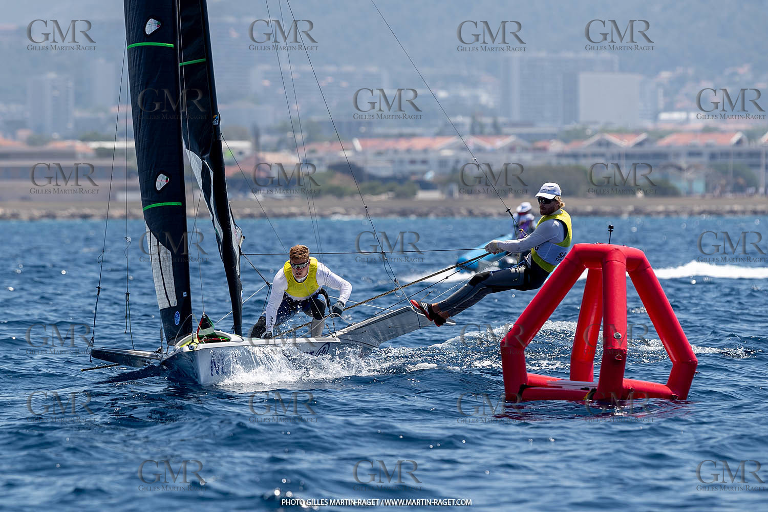 16 07 2023, Marseille, (FRA), Paris 2024 Olympic Games 2024 Sailing Test Event, Day 8, Medal race 49er Men