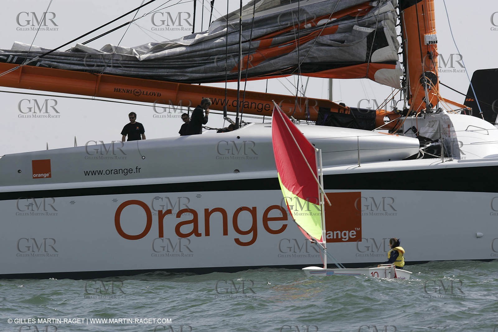 2004 Atlantic record attempt - Orange II back in La Baule