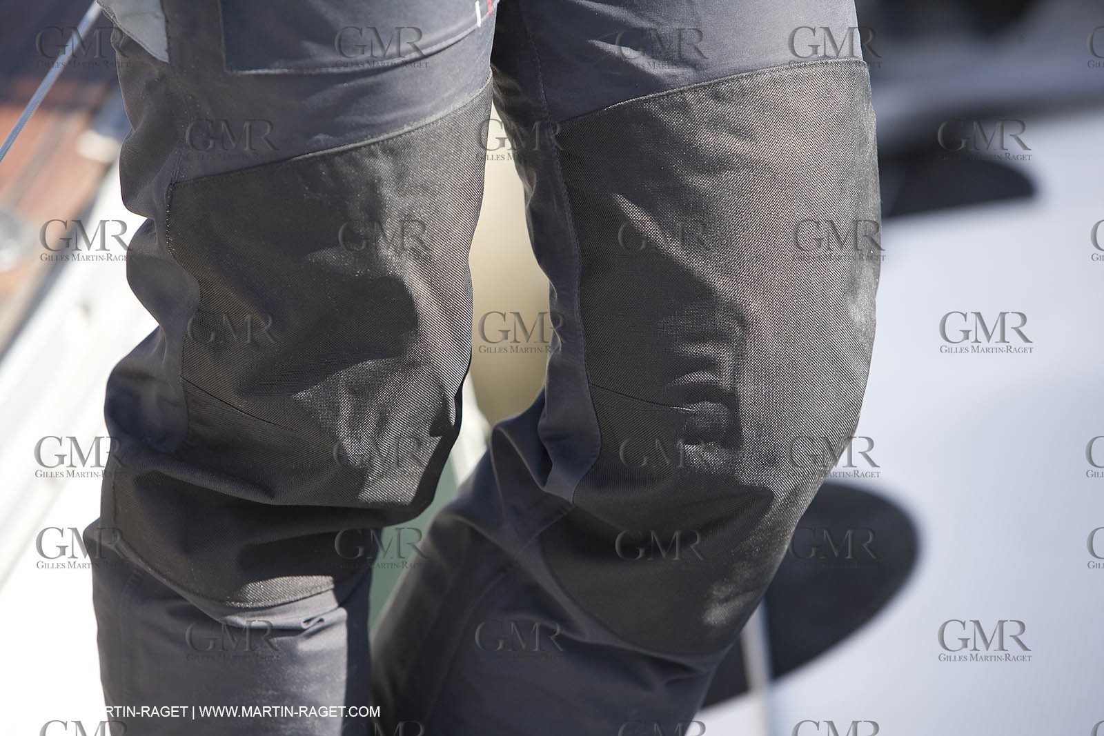 28 09 2007 - Marseille (FRA, 13) - Aigle Marine weather clothing showed in action by salors Marc Emig et Luce Molinier