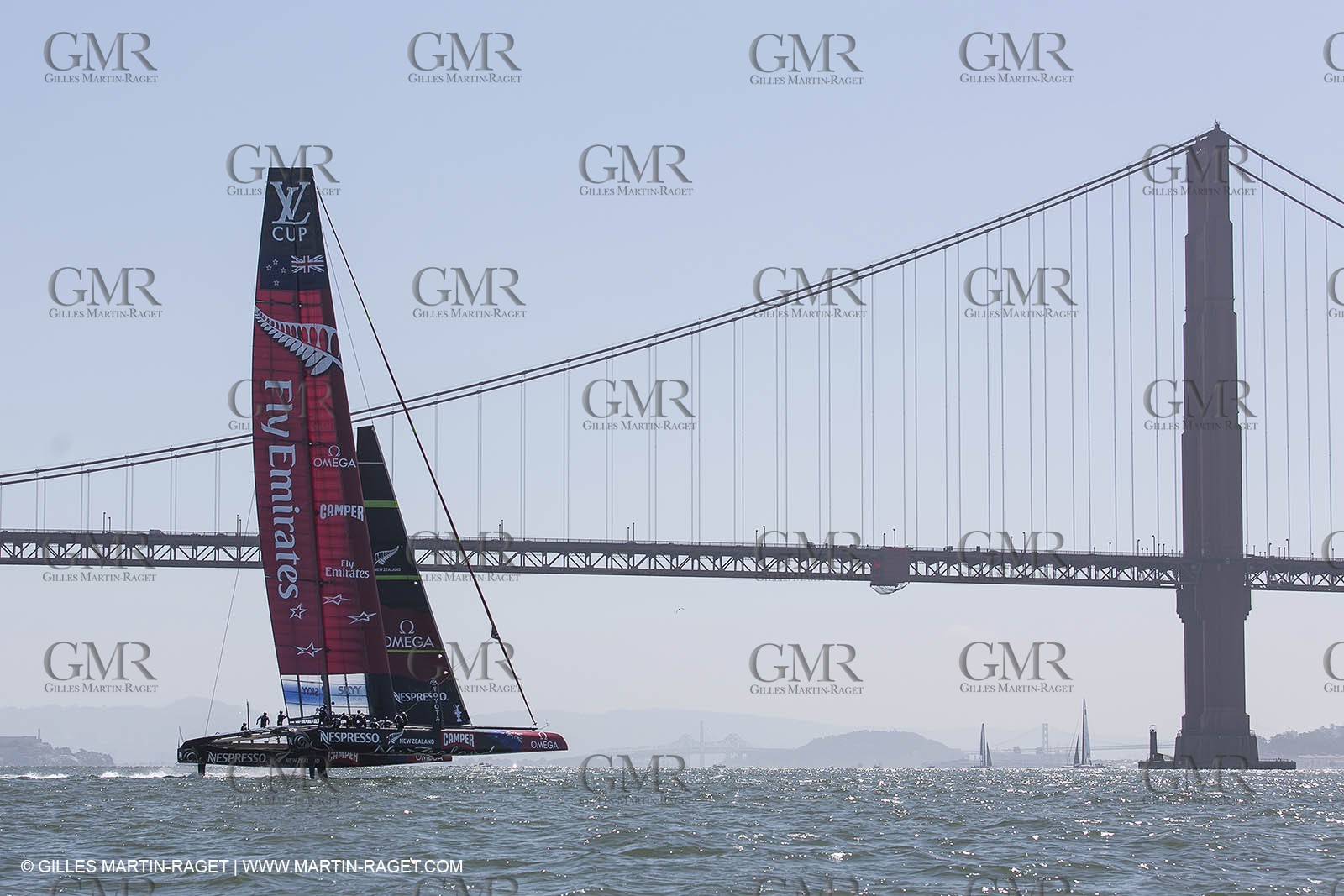 23 05 2013 - San Francisco (USA,CA) - 34th America's Cup - May Training, 3 AC72 in the bay for the first time
