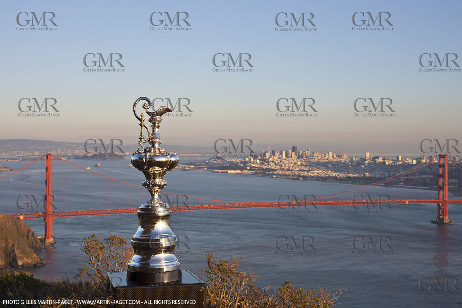 04 01 2011 - San Francisco (USA, CA) - 34th America's Cup - The America's Cup in San Francisco - Golden Gate Bridge