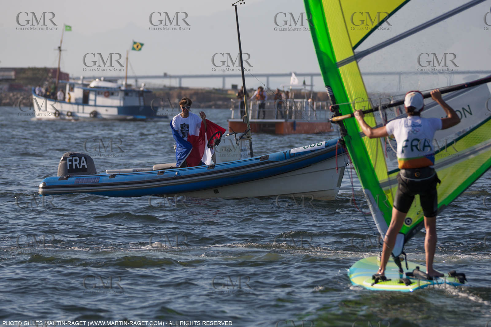 14 08 2016, Rio de Janeiro (BRA), 2016 Olympic Games, Sailing, RSX Women medal race, Charline Picon (FRA), gold medalist