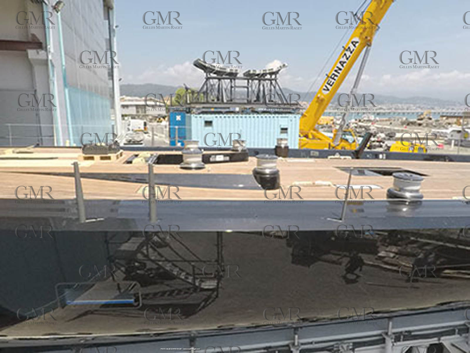 22 07 2017, Savona (ITA), Wally Cento Tango going out of the shed, Photo Gilles Martin-Raget