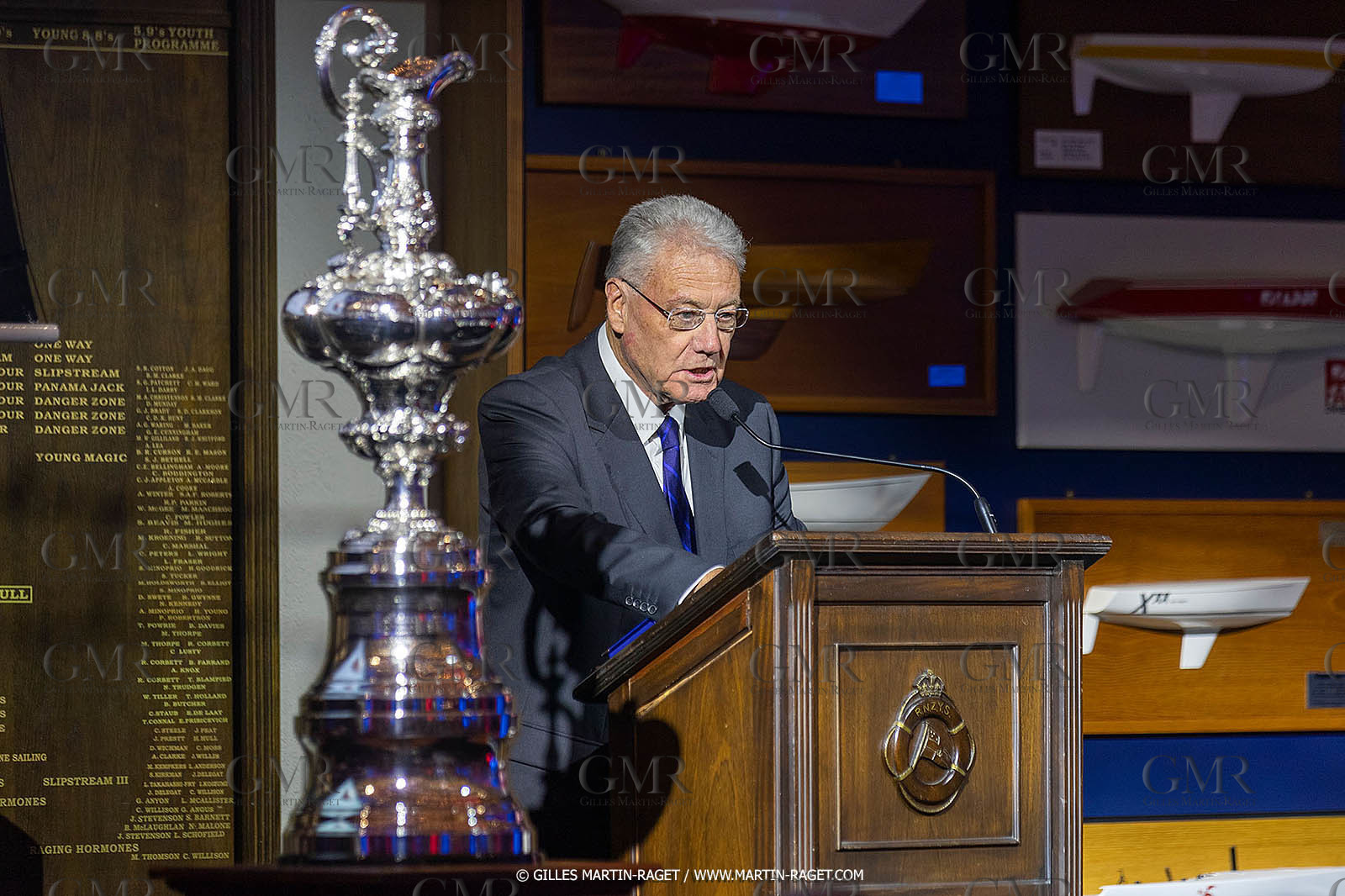 19 03 2021, Auckland (ZL), 36th America's Cup, America's Cup Hall of Fame, Peter J. Mongtgomery and Ed Baird induction at the Royal New Zealand Yacht Squadron, Peter Montgomery