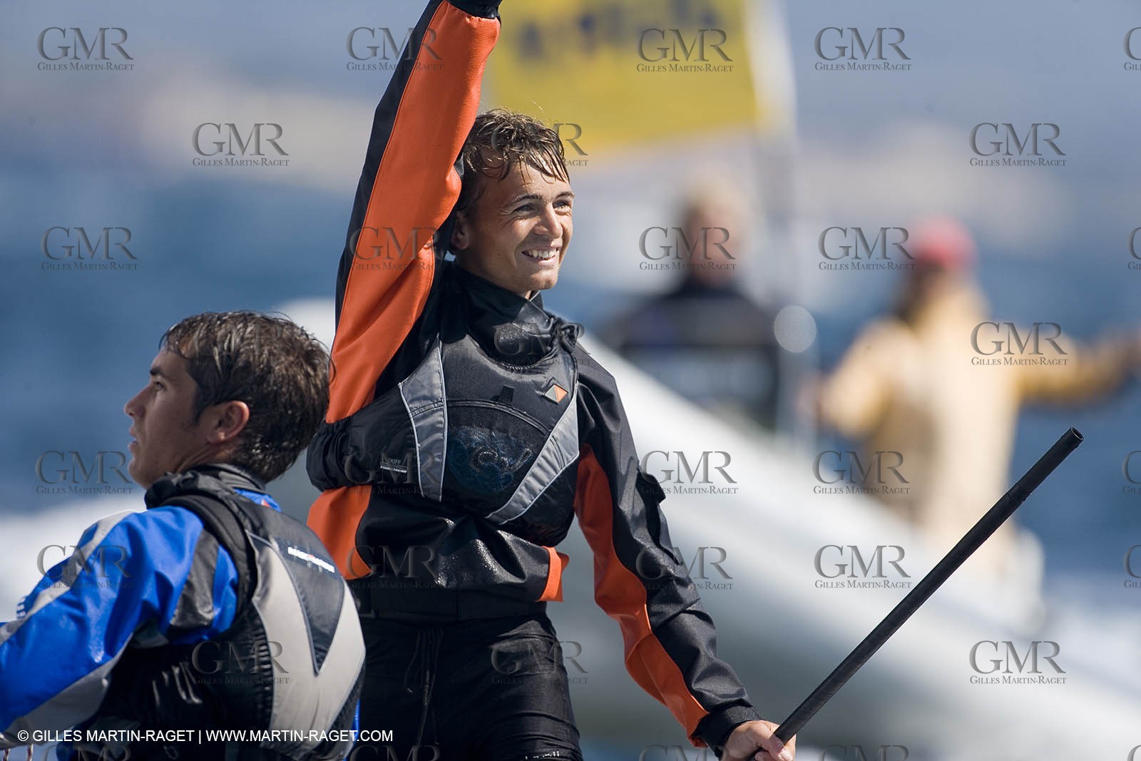 27 04 2007 - 2007 Semaine Olympique Française - Hyères (South of France) - Day 6 - Medal Race - Team France - 470 Homme - Leboucher-Garos