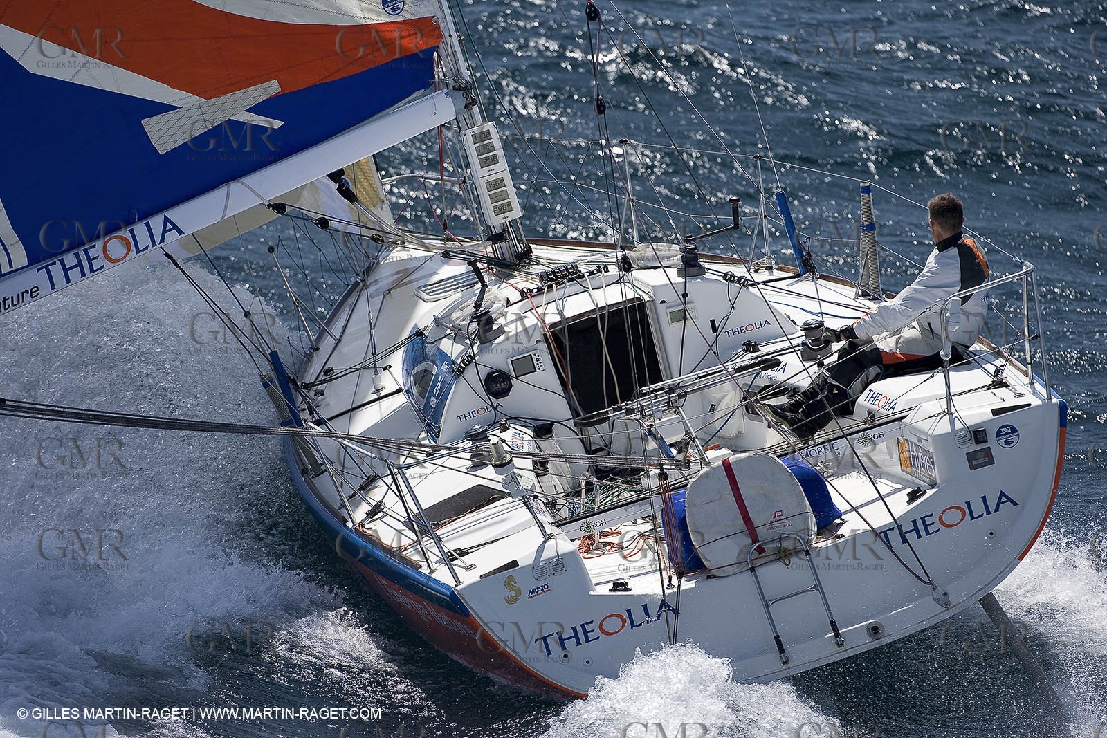 06-26-2007 - FIGARO II - THEOLIA - Skipper : Robert Nagy - Training off Marseille (south France) with strong wind conditions