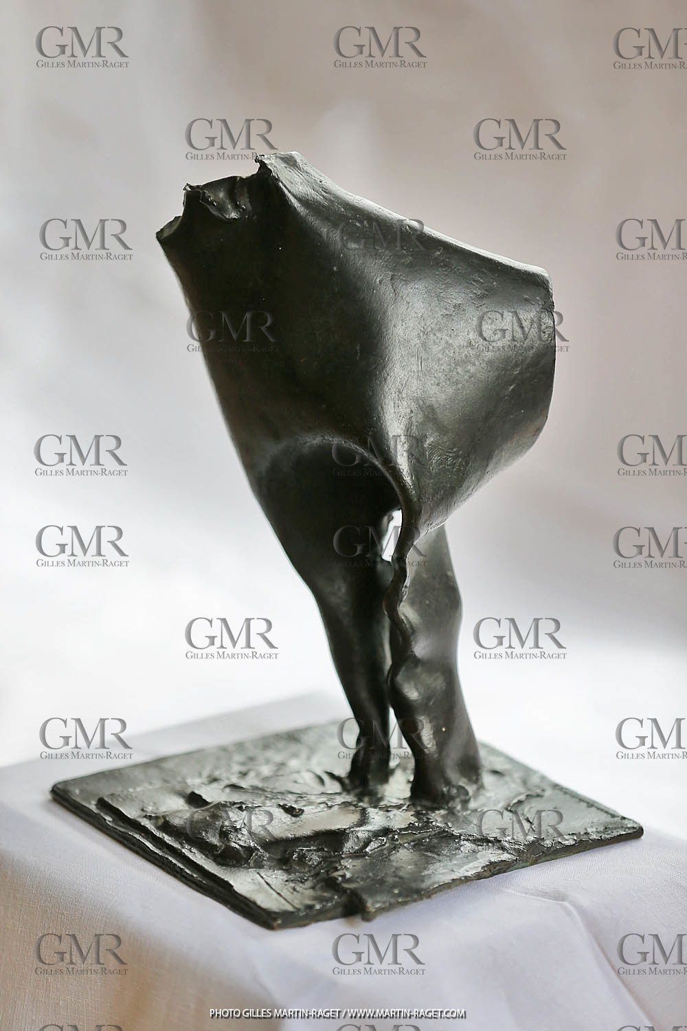 20 03 2016, St Rémy de Provence (FRA,13), Oeuvre de Germaine Richier, L'outre 1956, Bronze Patiné foncé, Numéroté 3 8, 28,5x24x19,5 cm, collection particulière