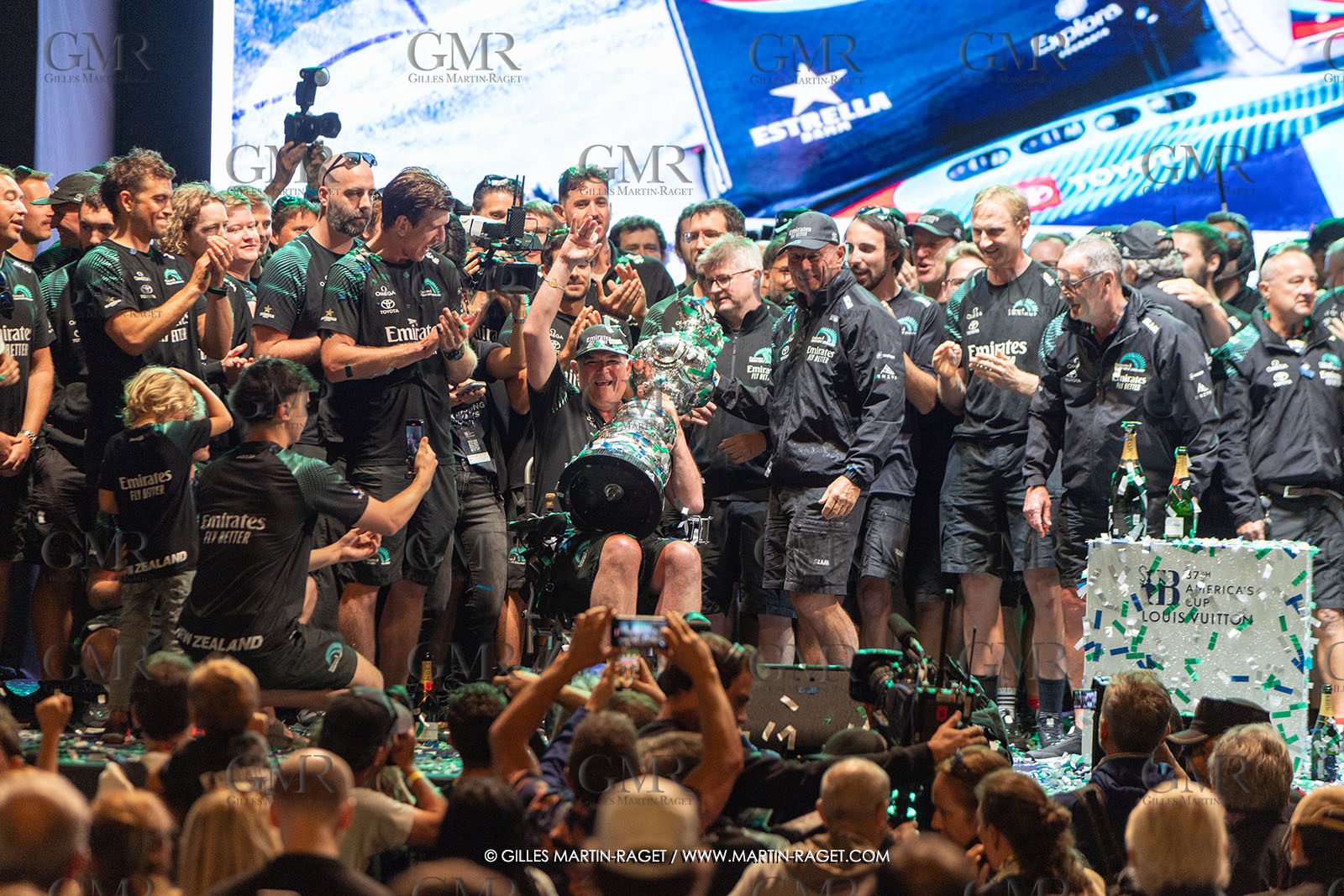19 10 2024, Barcelona (ESP), Louis Vuitton 37th America's Cup, Final Match, Race Day 6 , Prizegiving