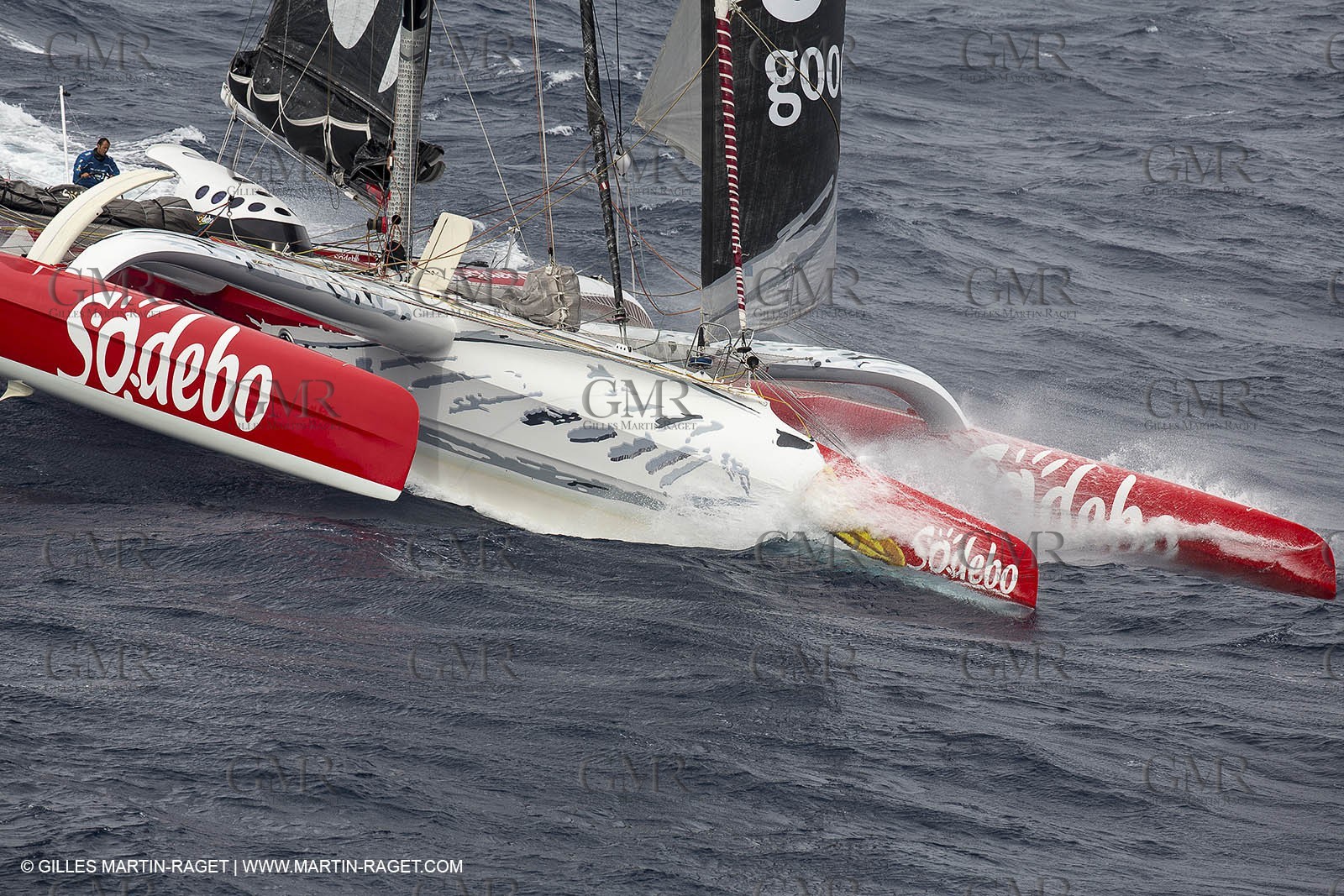 12 09 2012 - Marseille (FRA,13) - Trimaran Sodebo - Thomas Coville - Trans Mediterranée record attempt.