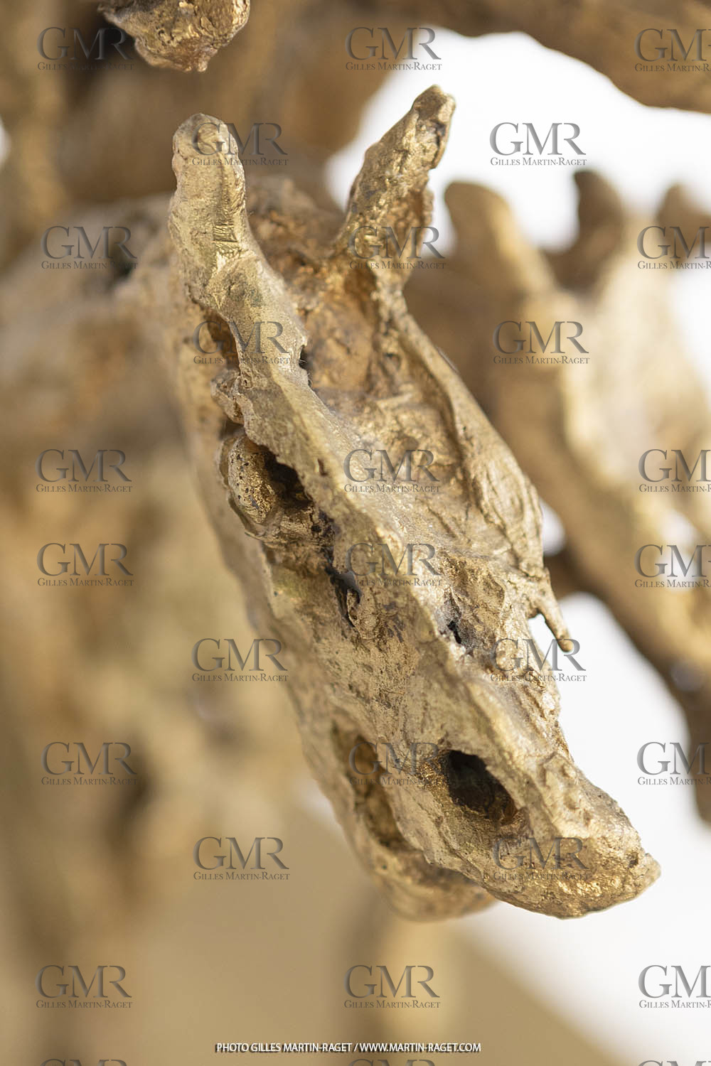 12 02 2020, Marseille (FRA,13), Oeuvre de Germaine Richier, Le Cheval à six têtes, petit 1955 ou 1956, Bronze naturel nettoyé, Numéroté Epreuve d'artiste, fondeur : L. Thinot, Paris, 35,5 x 38 x 18 cm, Collection particulière