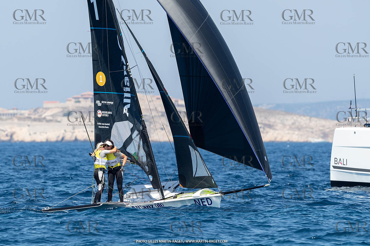 16 07 2023, Marseille, (FRA), Paris 2024 Olympic Games 2024 Sailing Test Event, Day 8, Medal race 49er FX