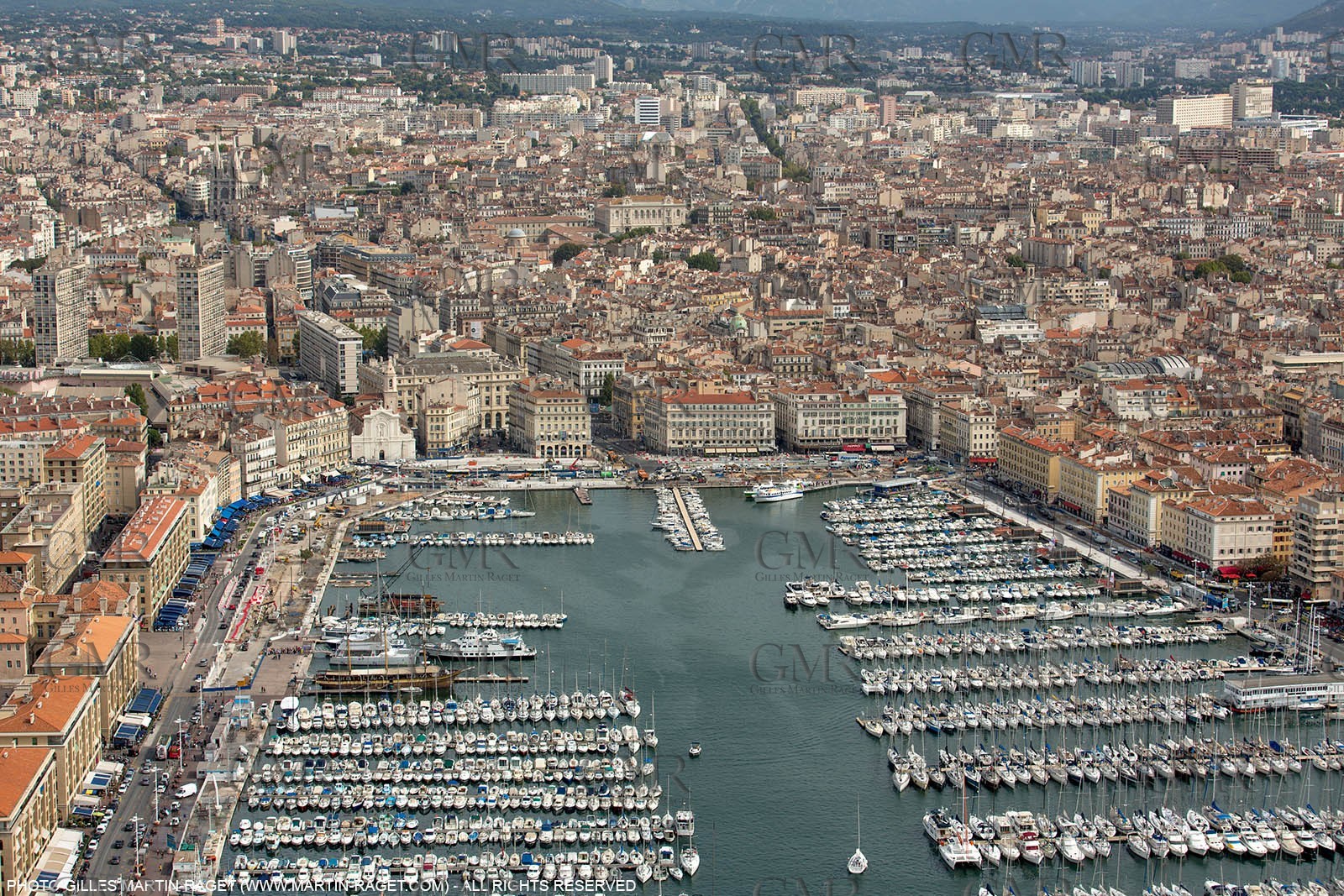 28 09 2012 - Marseille (FRA,13) - Travaux sur le Vieux Port, Construction du MUCEM, Renovation du Fort Saint Jean, construction du Centre Régional de la Meriterranée, CEREM,