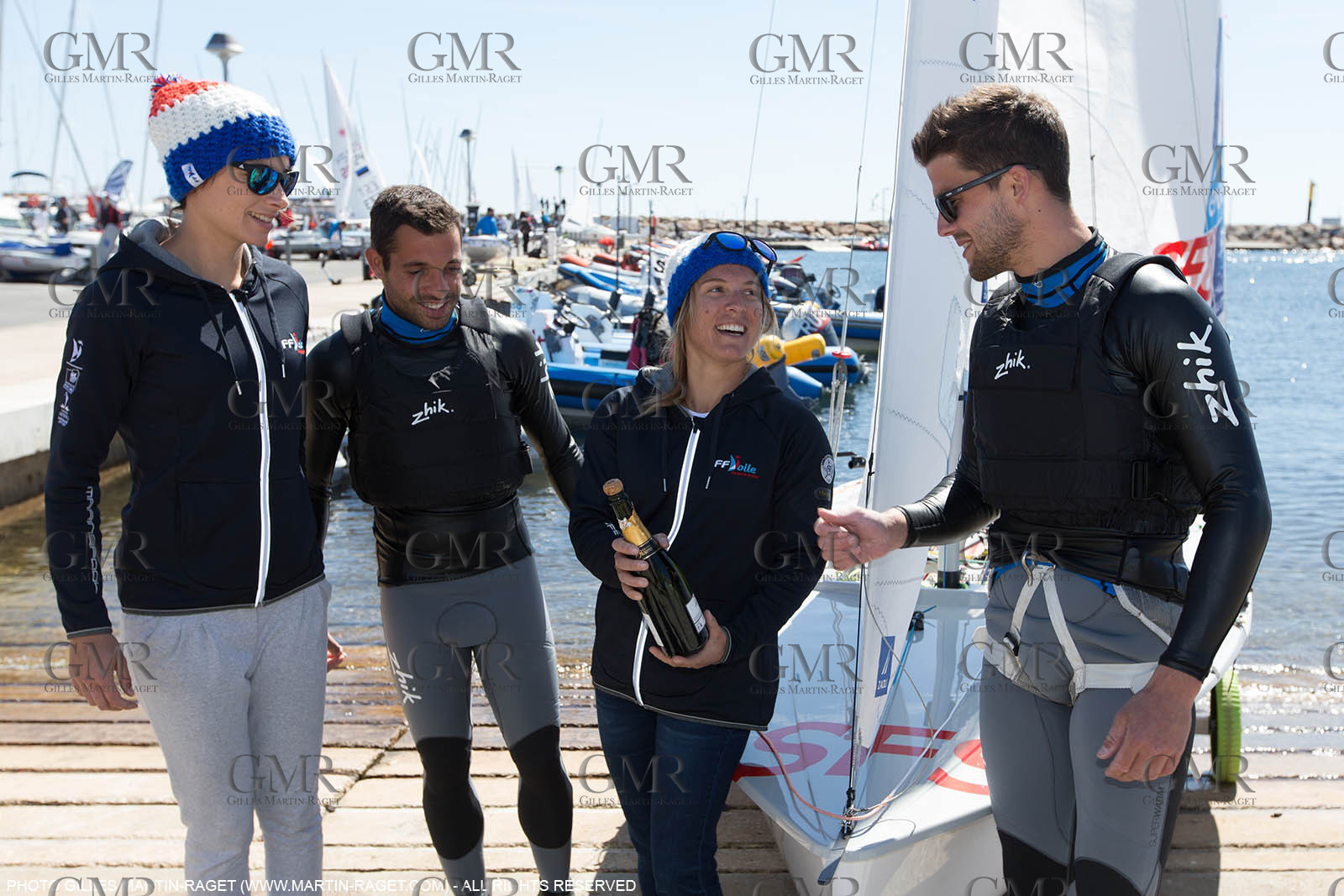 25 04 2016, Hyères (FRA,83), Jeux Olympiques Rio 2016, voile, 470, Sofian Bouvet   Jeremie Mion, SFS Voile