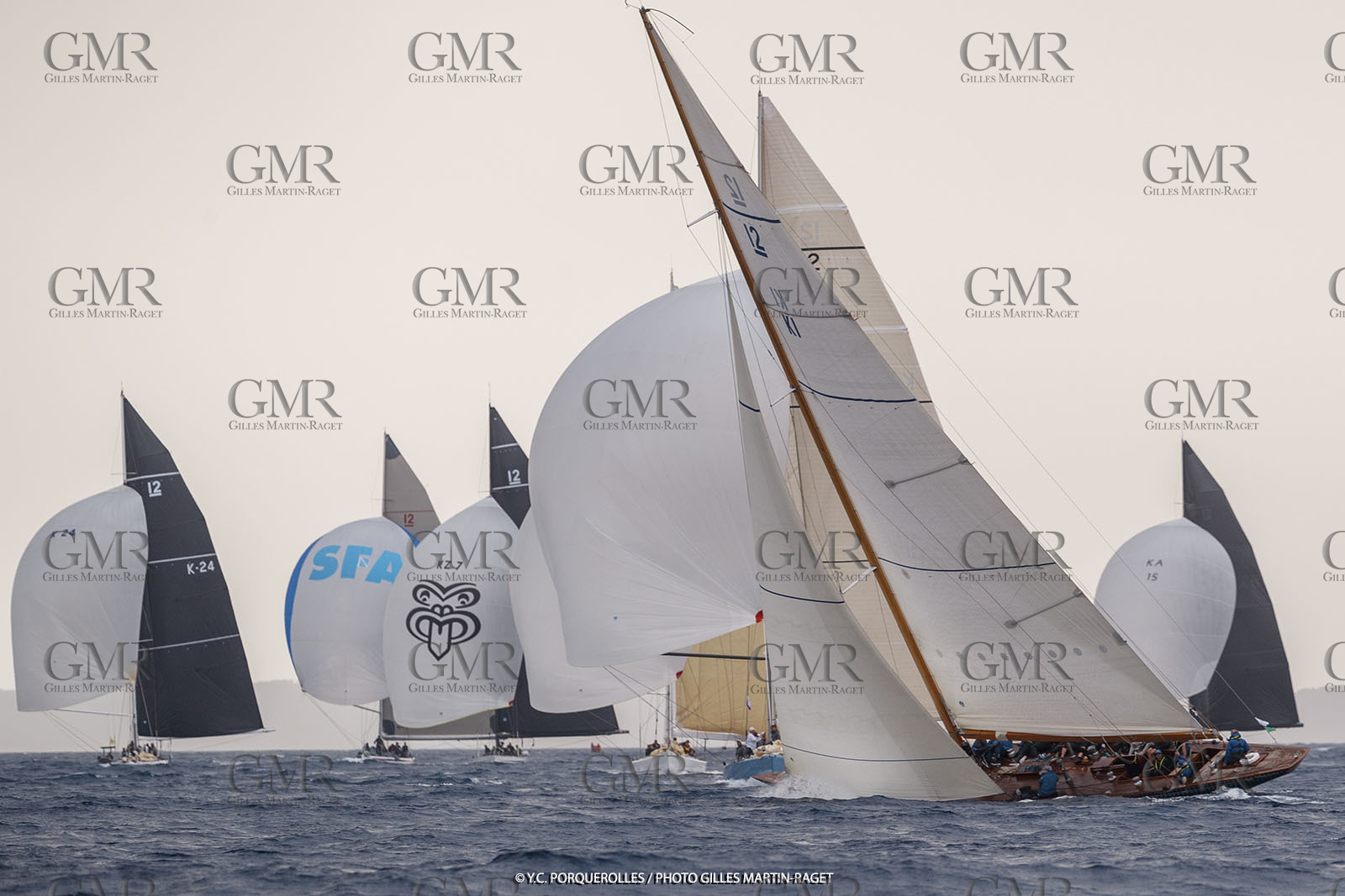 19 06 2024, Porquerolles Island (FRA), Championnat du monde des 12 m JI 2024, Race Day 1