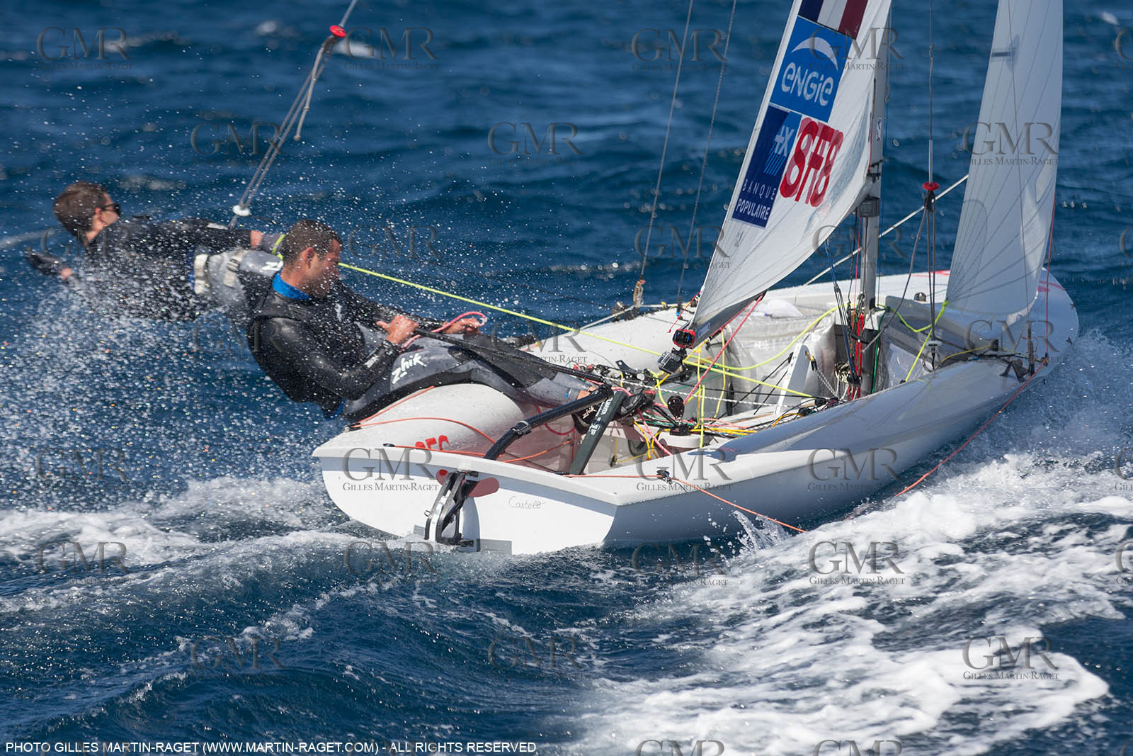 25 04 2016, Hyères (FRA,83), Jeux Olympiques Rio 2016, voile, 470, Sofian Bouvet   Jeremie Mion, SFS Voile