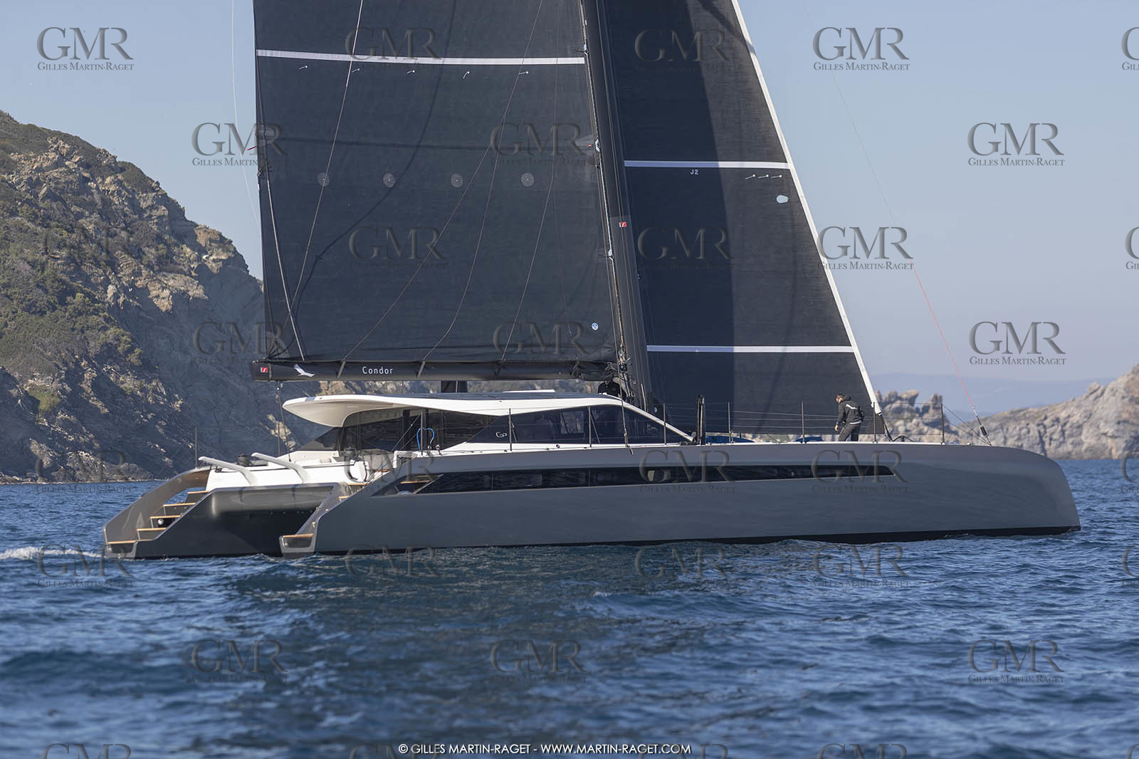 16 02 2019, Porquerolles (FRA,83), Gunboat 68 sail testing  3