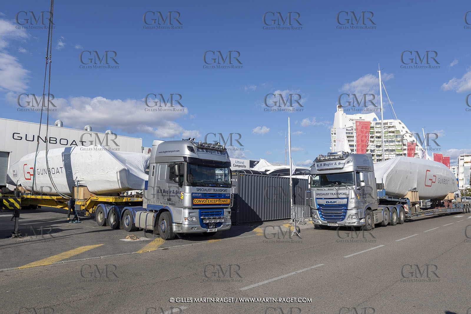 15 02 2022, La Grande Motte (FRA), Gunboat 80  1 hulls delivery