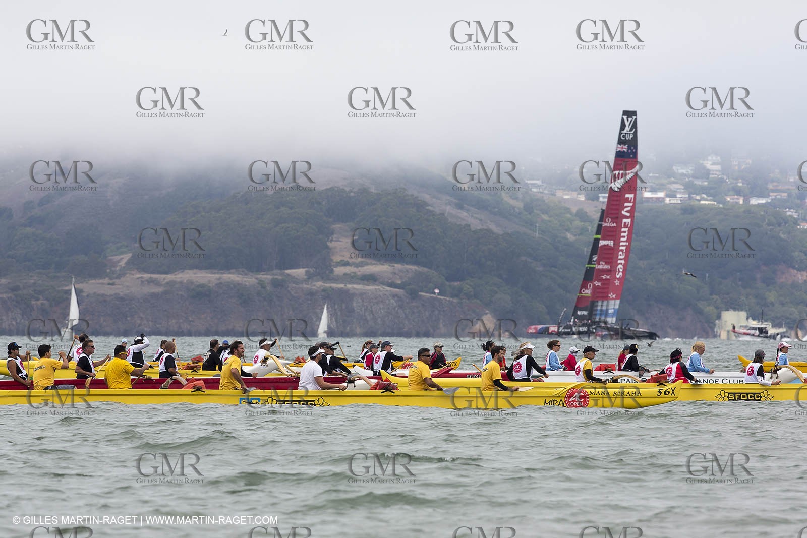 10 08 2013 - San Francisco (USA,CA) - 34th America's Cup - AC Open - Outrigger Canoe Races et Hula Danceperformance at Marina Green Village