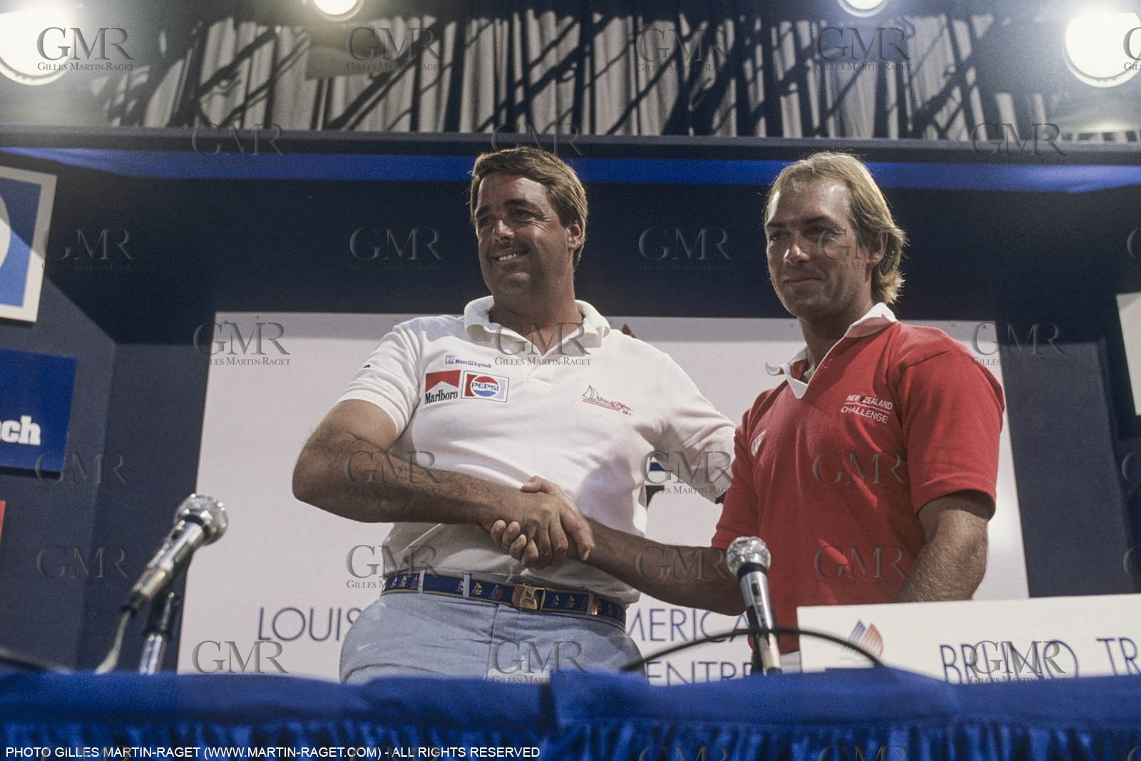 Sailing, Yacht Racing, America's Cup XXVII, San Diego (USA,CA) 1988, Stars & Stripes Vs New Zealand, Dennis Conner, David Barnes