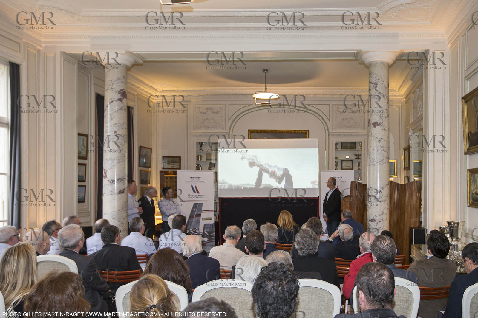 22 02 2016, Paris (FRA), 35th America's Cup, Groupama Team France announces Norauto as official partner at Yacht Club de France