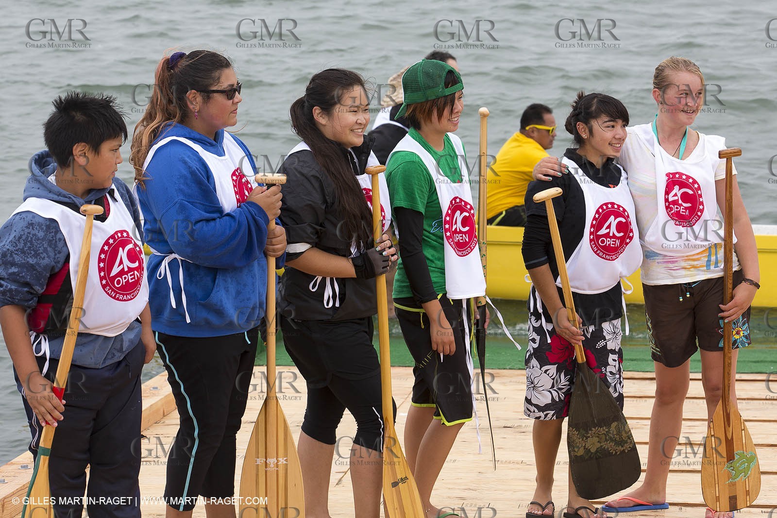 10 08 2013 - San Francisco (USA,CA) - 34th America's Cup - AC Open - Outrigger Canoe Races et Hula Danceperformance at Marina Green Village