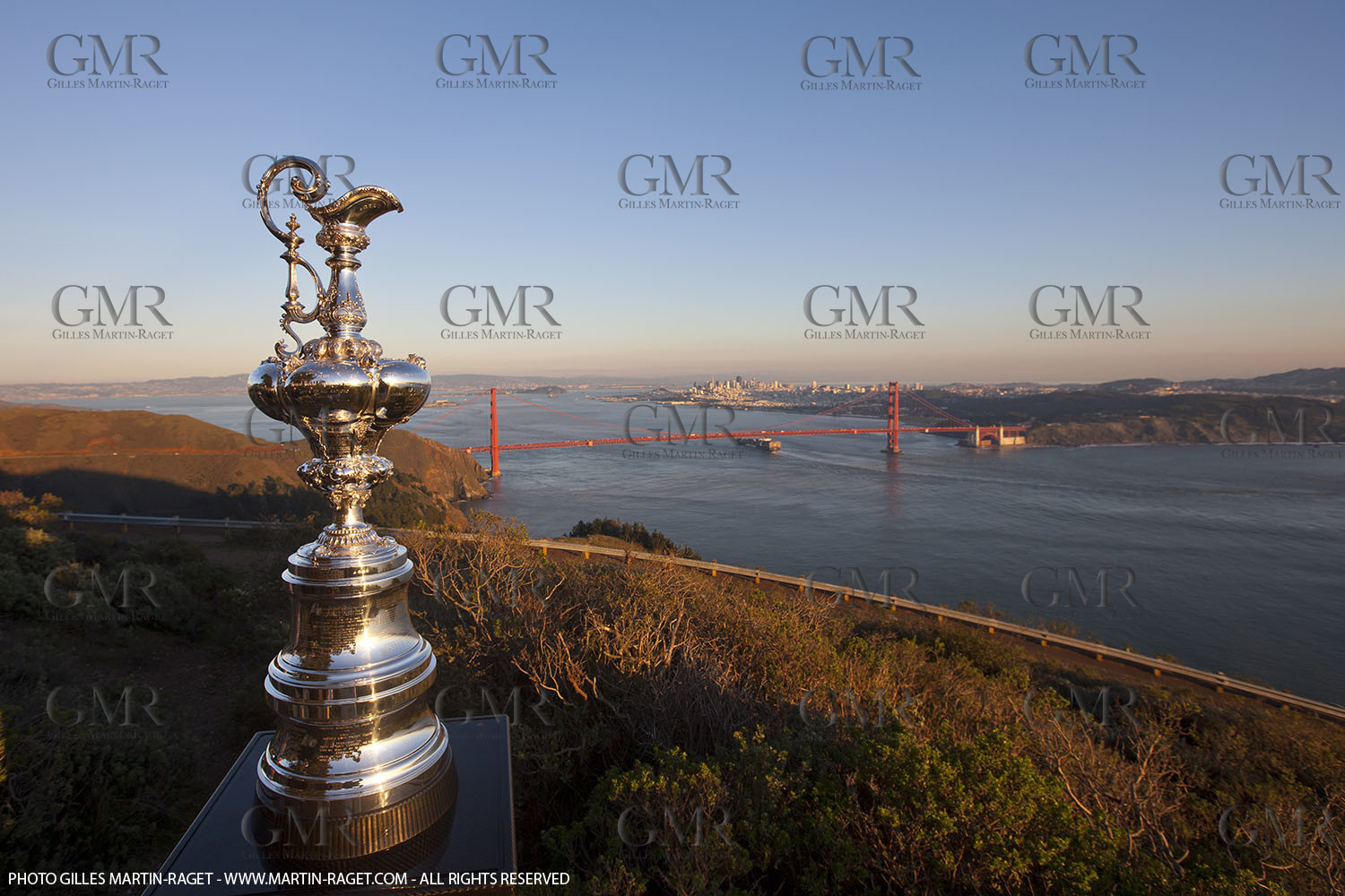 04 01 2011 - San Francisco (USA, CA) - 34th America's Cup - The America's Cup in San Francisco - Golden Gate Bridge