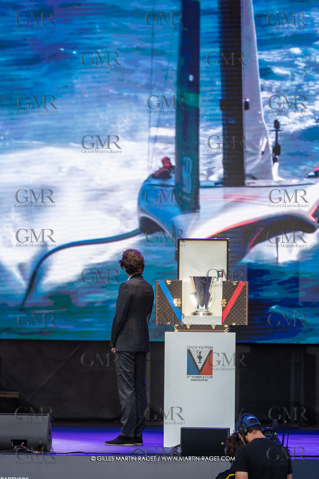 04 10 2024, Barcelona (ESP), 37th America's Cup, Louis Vuitton Cup Final, Race Day 7 , Prizegiving