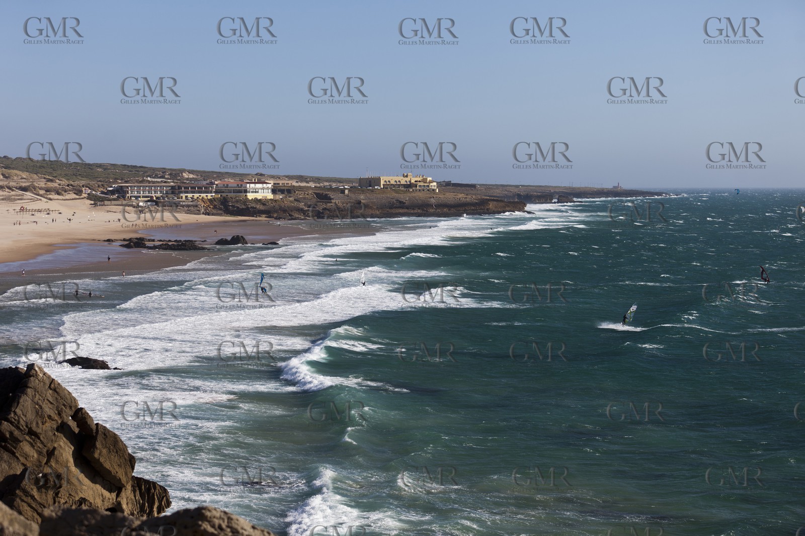 13 07 2011 - Cascais (POR) - 34th America's Cup - AC World Series - Cascais 2011 - Cascais area - Guincho sailboard   Kite surf spot