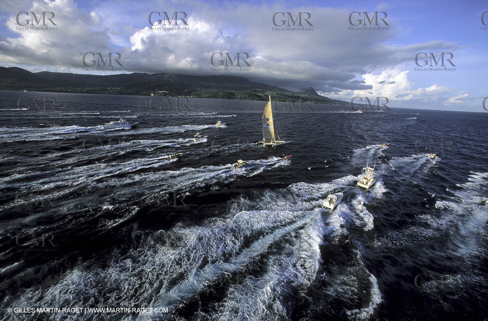 1990 Route du Rhum - Florence Arthaud, victory at Pointe à Pitre (Guadeloupe)