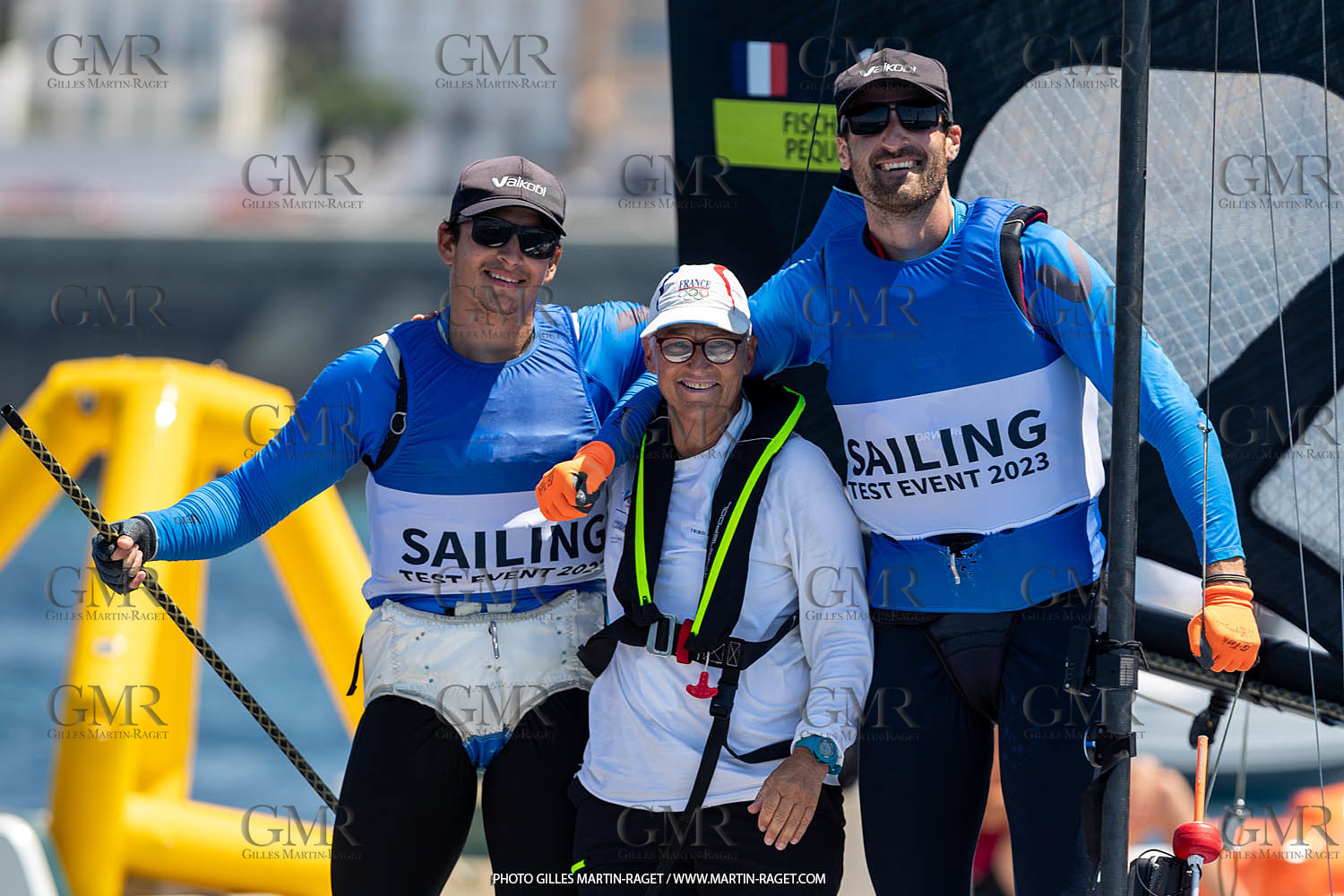 16 07 2023, Marseille, (FRA), Paris 2024 Olympic Games 2024 Sailing Test Event, Day 8, Medal race 49er Men