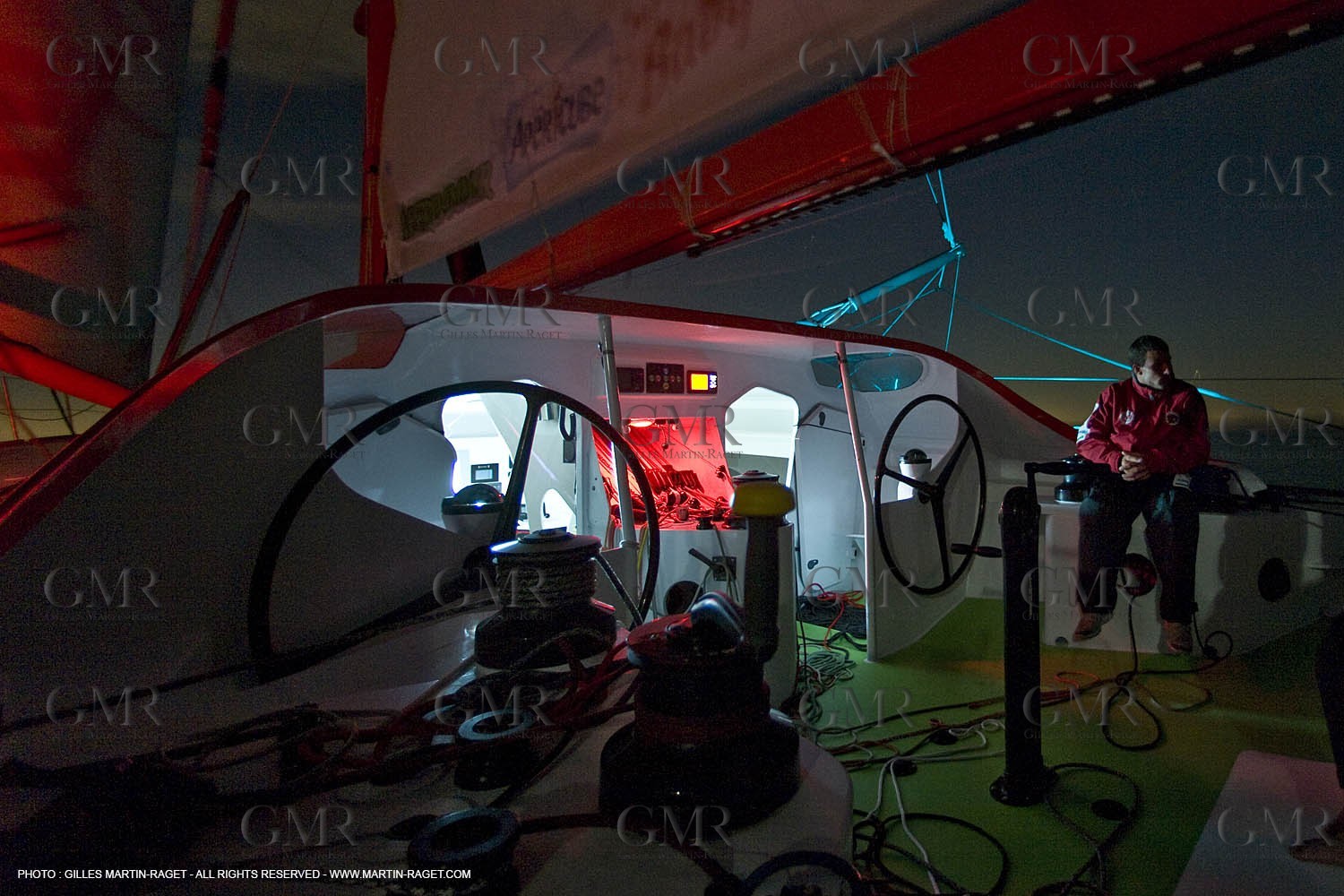 20 09 2007 - Marseille (FRA, 13) - IMOCA monohulls- GROUPE BEL (Kito de Pavant) - First sea trials - Onboard with Kito de Pavant and Sebastien Col