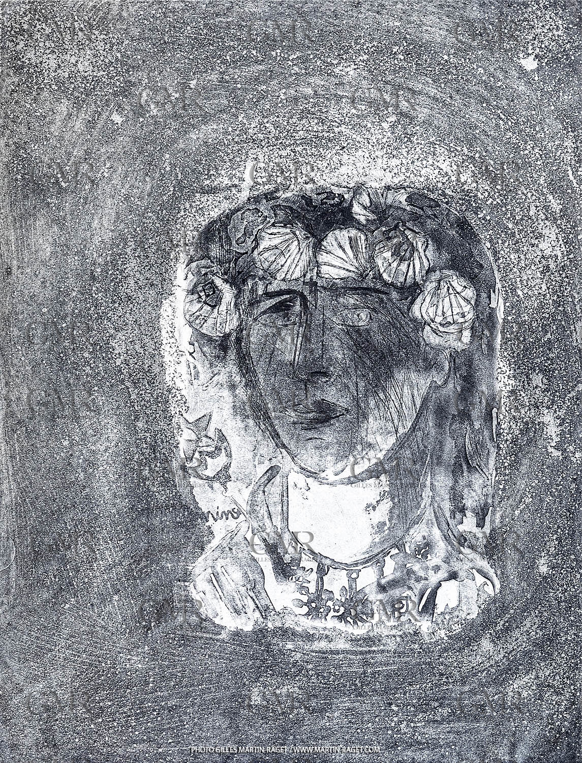 12 07 2020, St Rémy de Provence (FRA, 13) Oeuvre Germaine Richier, gravure