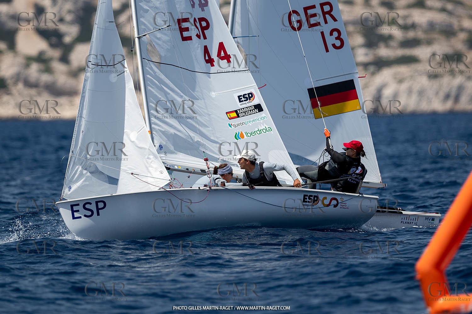 09 07 2023, Marseille (FRA), Paris 2024 Sailing Test Event, Race Day 1, 470