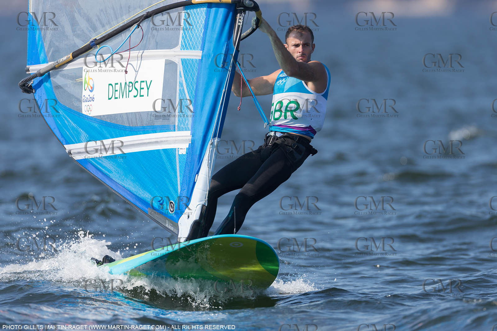 14 08 2016, Rio de Janeiro (BRA), 2016 Olympic Games, Sailing, RSX Men Medal race, Nick Dempsey, silver medalist