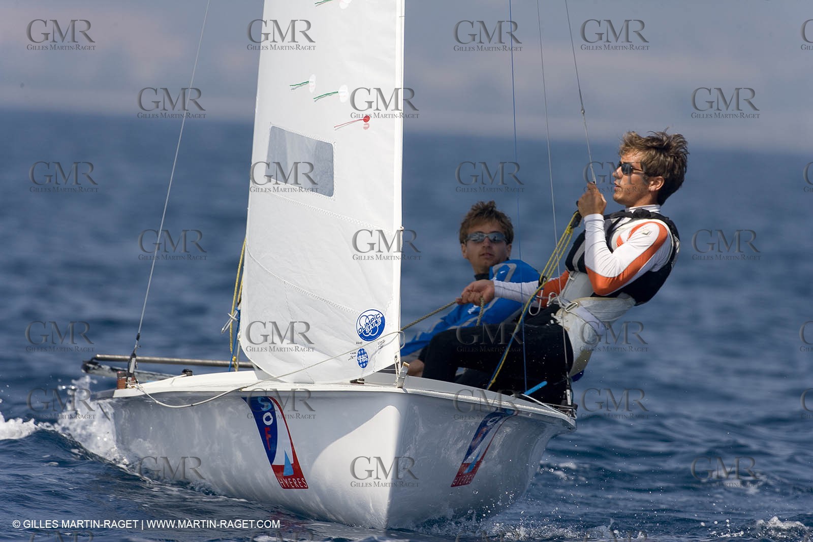 24 04 2007 - Semaine Olympique Française 2007 - Hyères - Jour 3 - Team France - 470 Homme - Leboucher-Garos
