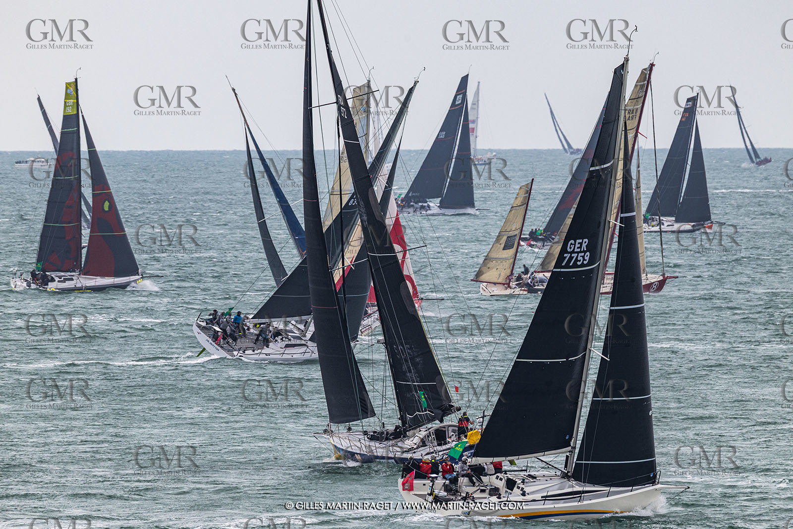 26 07 2025, Cowes (UK, IOW), Admiral's Cup 2025, Rolex Fastnet Race start,