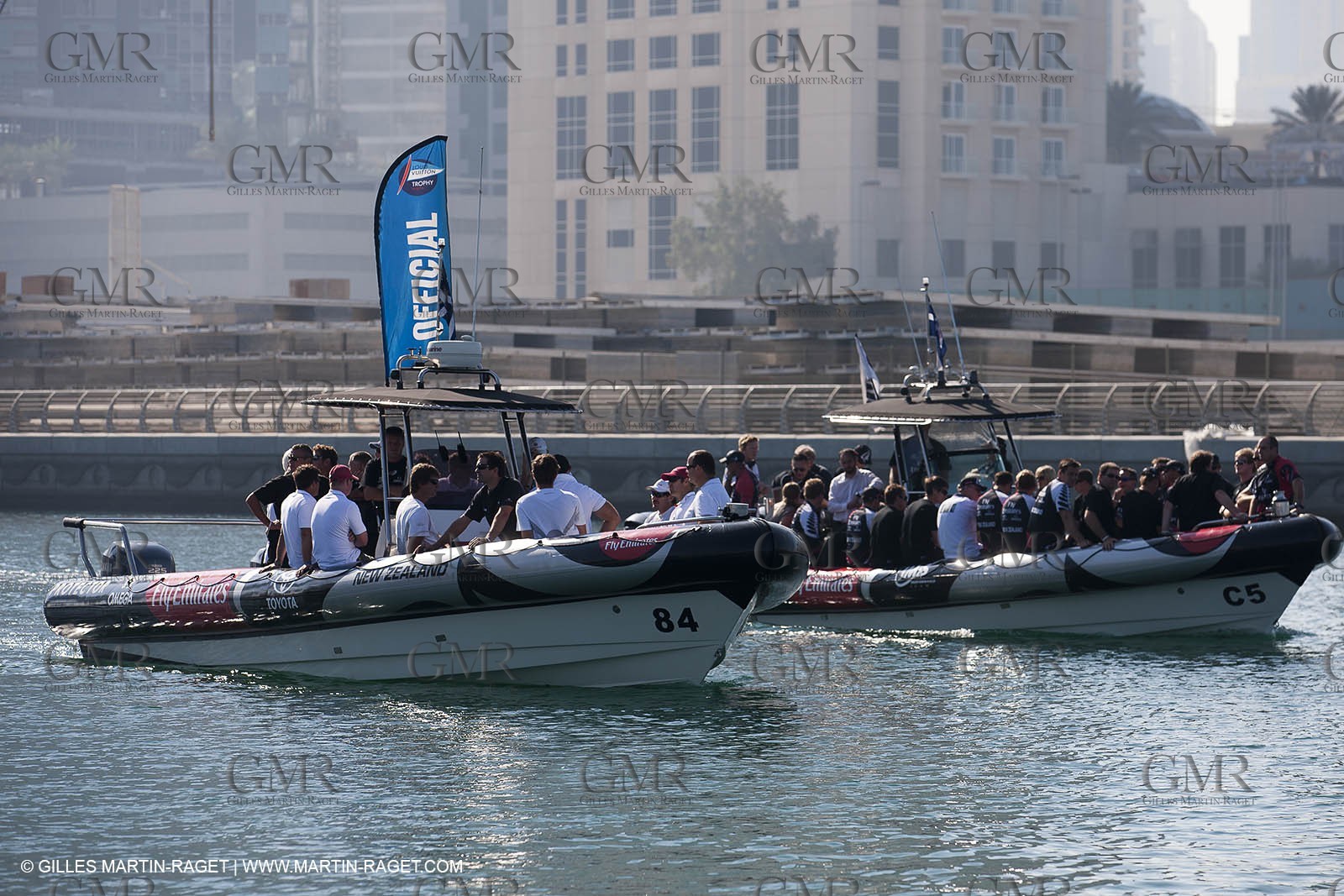 26 11 2010 - Dubai (UAE) - Dubai Louis Vuitton Trophy - BMW ORACLE Racing - NZ mine accident remembrance