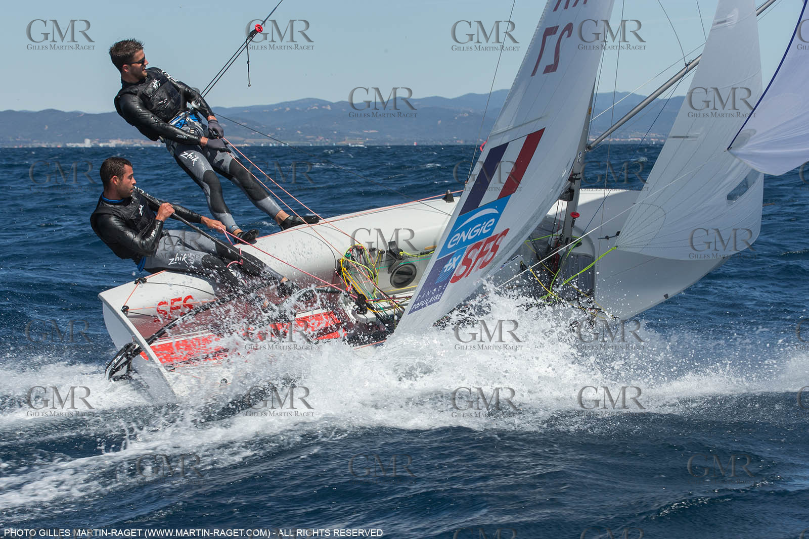 25 04 2016, Hyères (FRA,83), Jeux Olympiques Rio 2016, voile, 470, Sofian Bouvet   Jeremie Mion, SFS Voile