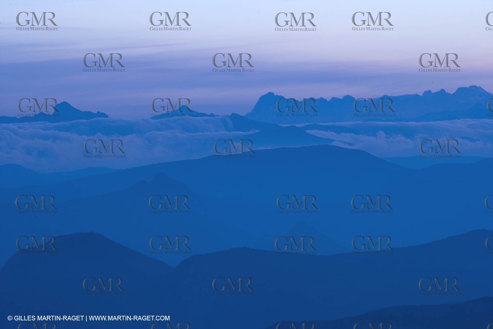 01 09 2007 - Mount Ventoux summit - view toward north and east with Haute Provence and south Alps (Oisans chain)