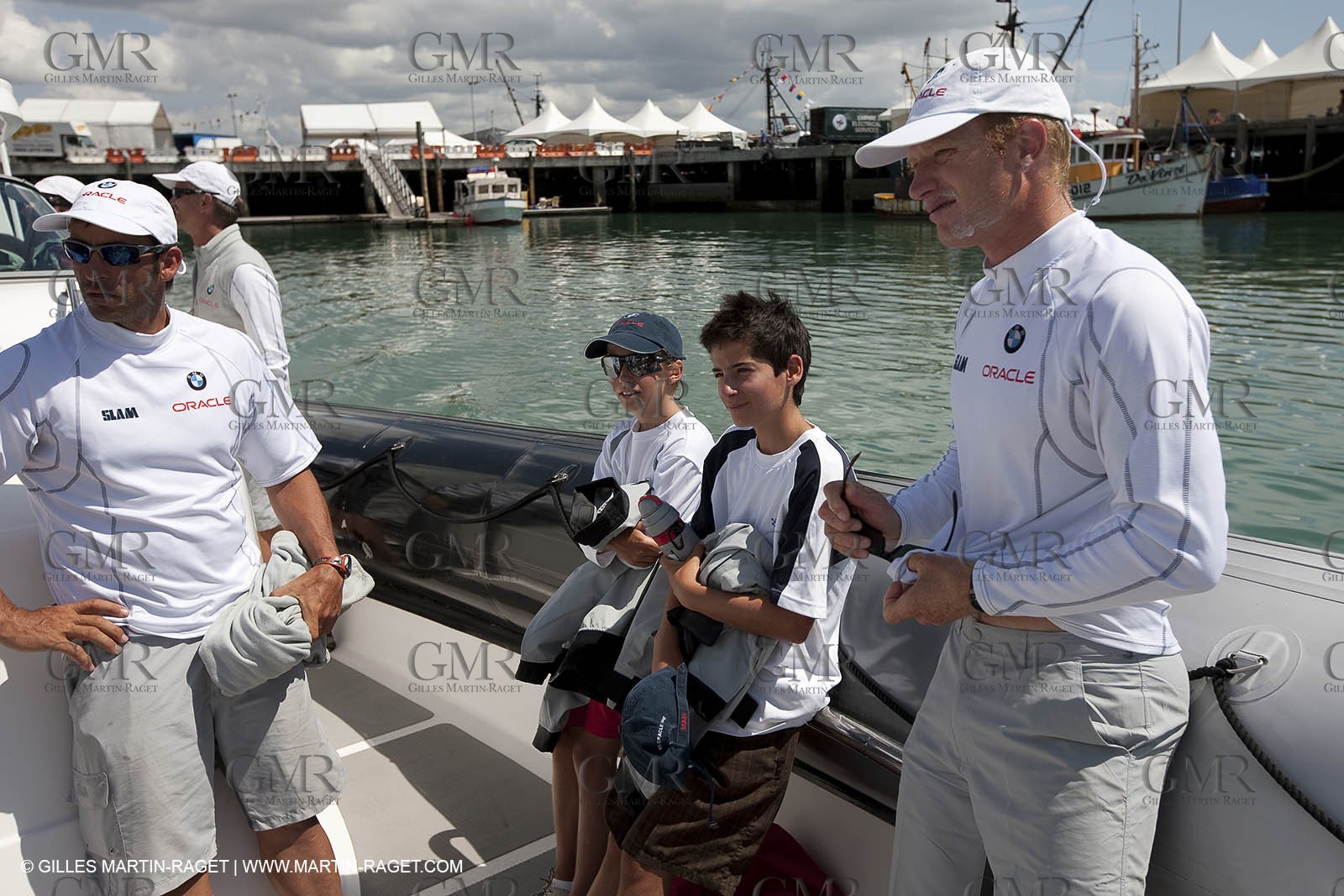 23 01 2009 - Auckland (NZL) - Louis Vuitton Pacific Series - BMW ORACLE Racing - Tuning up onboard Emirates Team New Zealand yacht