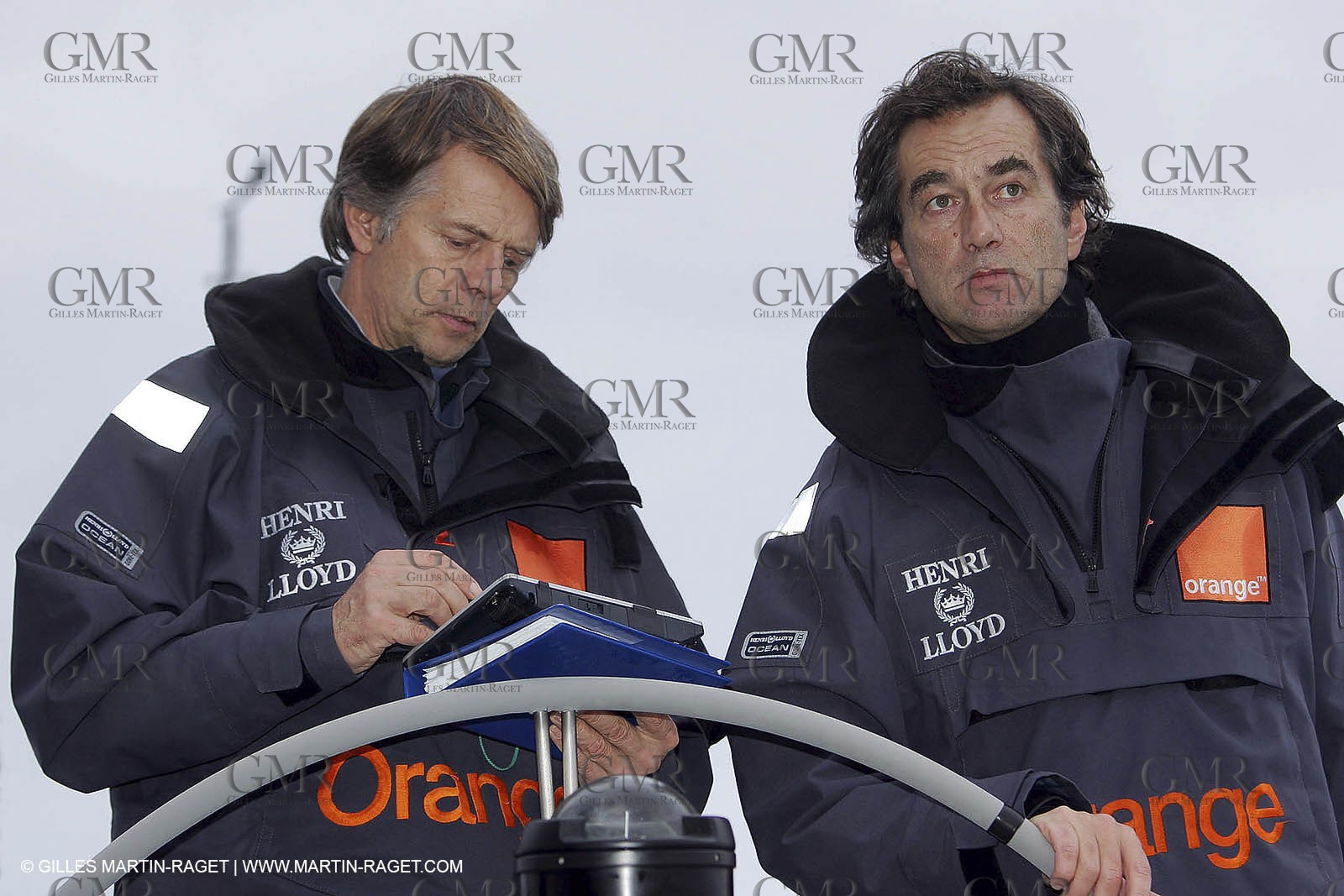 Bruno Peyron + Roger Nilson Orange II - Trophée Jules Verne 2005 - Entraînements - Lorient