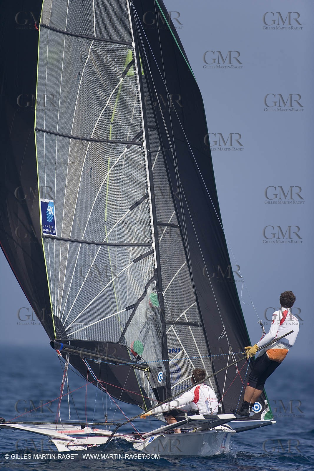 23 04 2007 - 2007 Semaine Olympique Française - Hyères (South of France) - Day 2 - Team France - 49er - MONTEAU - GUILLOU Damien