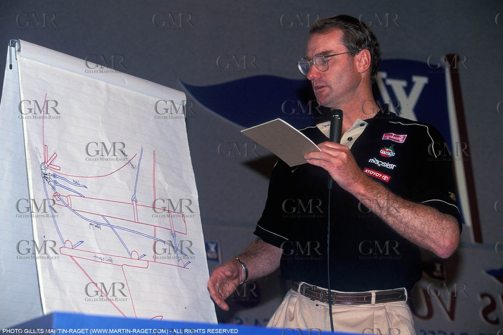 America's Cup, San Diego 1992, Bruce Farr explaining Team New Zealand bow sprit details
