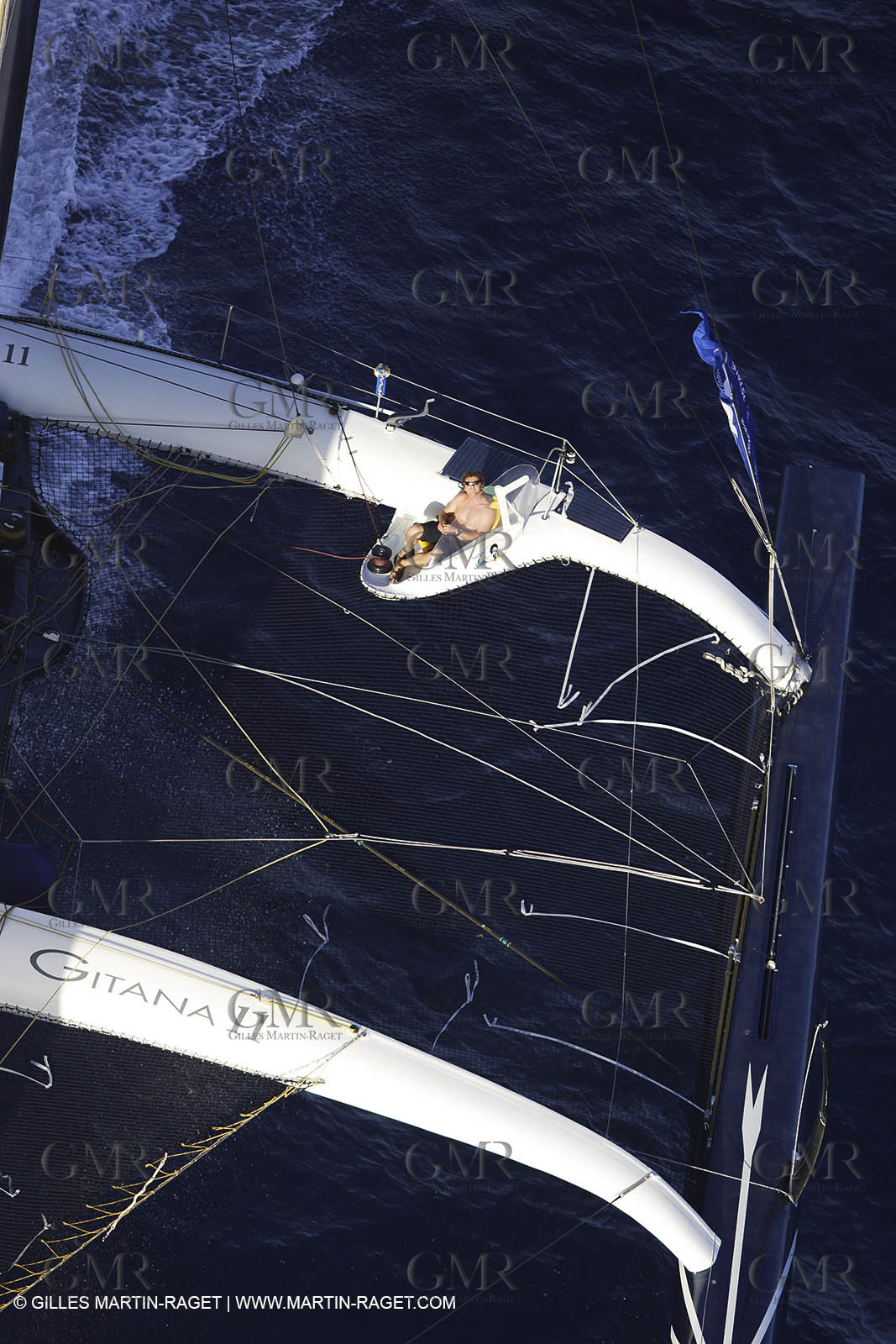 05 11 2006 - Pointe à Pitre Guadelupe (FRA) - Route du Rhum 2006 arrival - overall winner Lionel Lemonchois (Gitana 11)