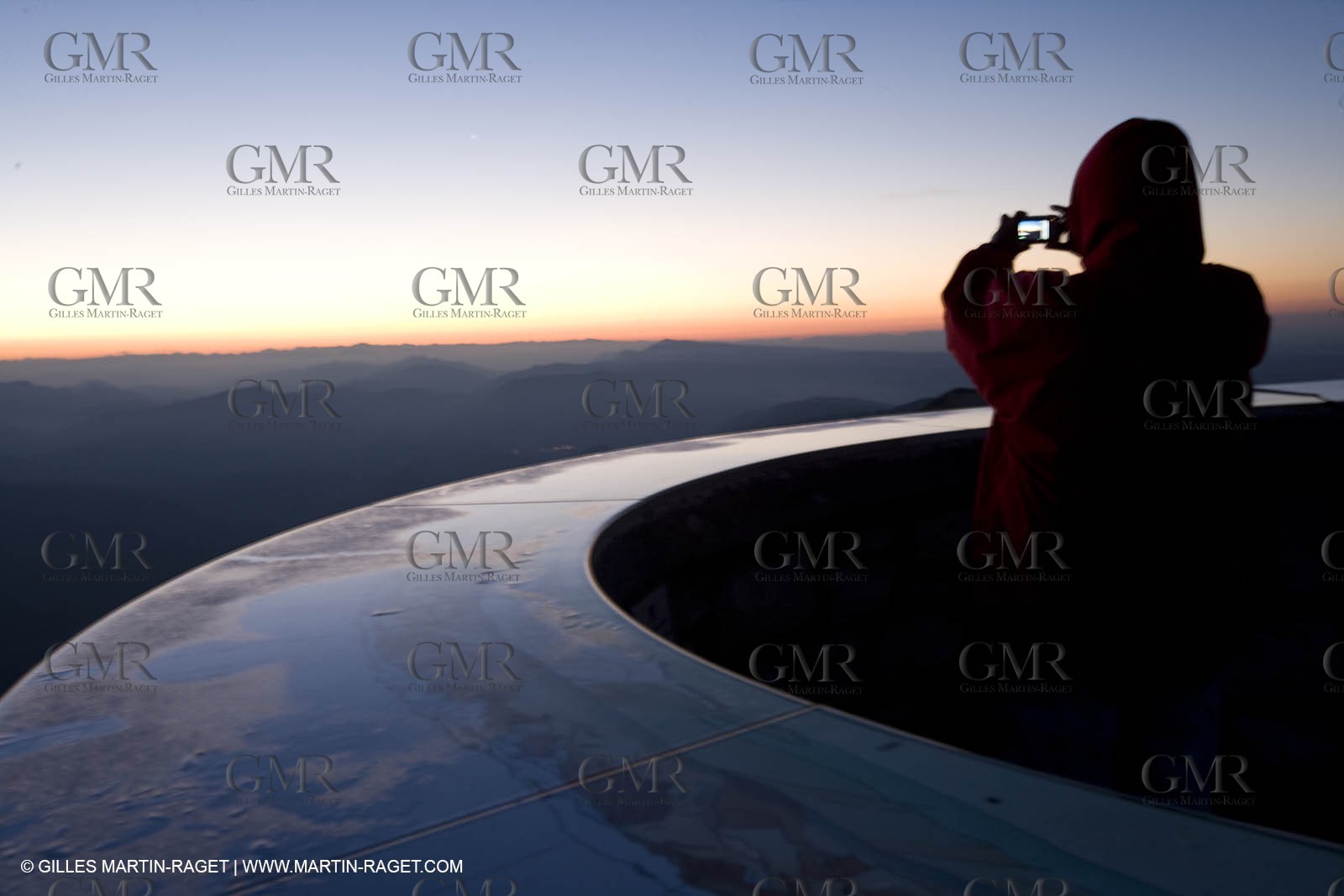 01 09 2007 - Mount Ventoux summit - view toward north and east with Haute Provence and south Alps (Oisans chain)