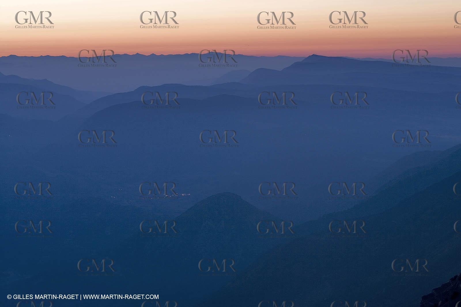 01 09 2007 - Mount Ventoux summit - view toward north and east with Haute Provence and south Alps (Oisans chain)